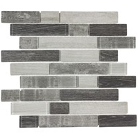 Fabrique & Nature Wonderwood Grey Linear Mosaic
