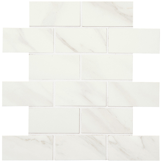 Mirarsol Bianco Carrara White Marble Look Tile Floor Wall Mosaic